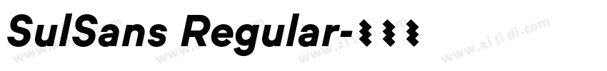 SulSans Regular字体转换